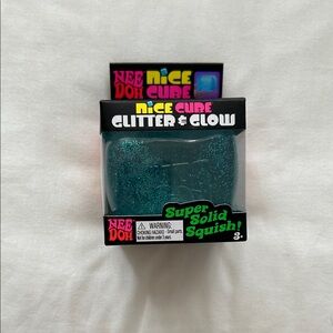 Needoh Nice Cube Glitter & Glow Blue